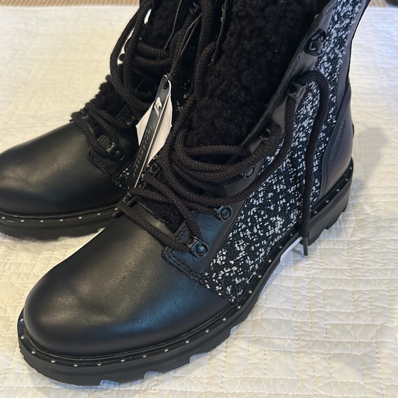 NWT SOREL lennox lace up waterproof combat Moto boots - Picture 8 of 14